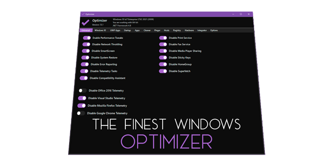 【PC/工具】Optimizer 开源Windows 系统优化神器！V16.7